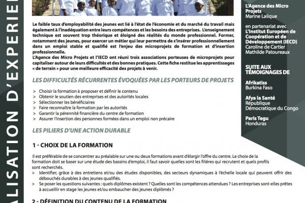 Les difficultées liées à la formation professionnelles