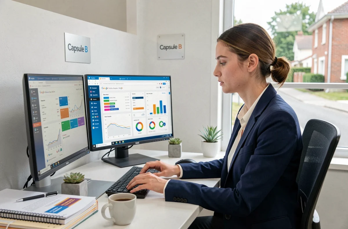 Consultante de l'agence Capsule B à Cachan travaillant sur des campagnes Google Ads
