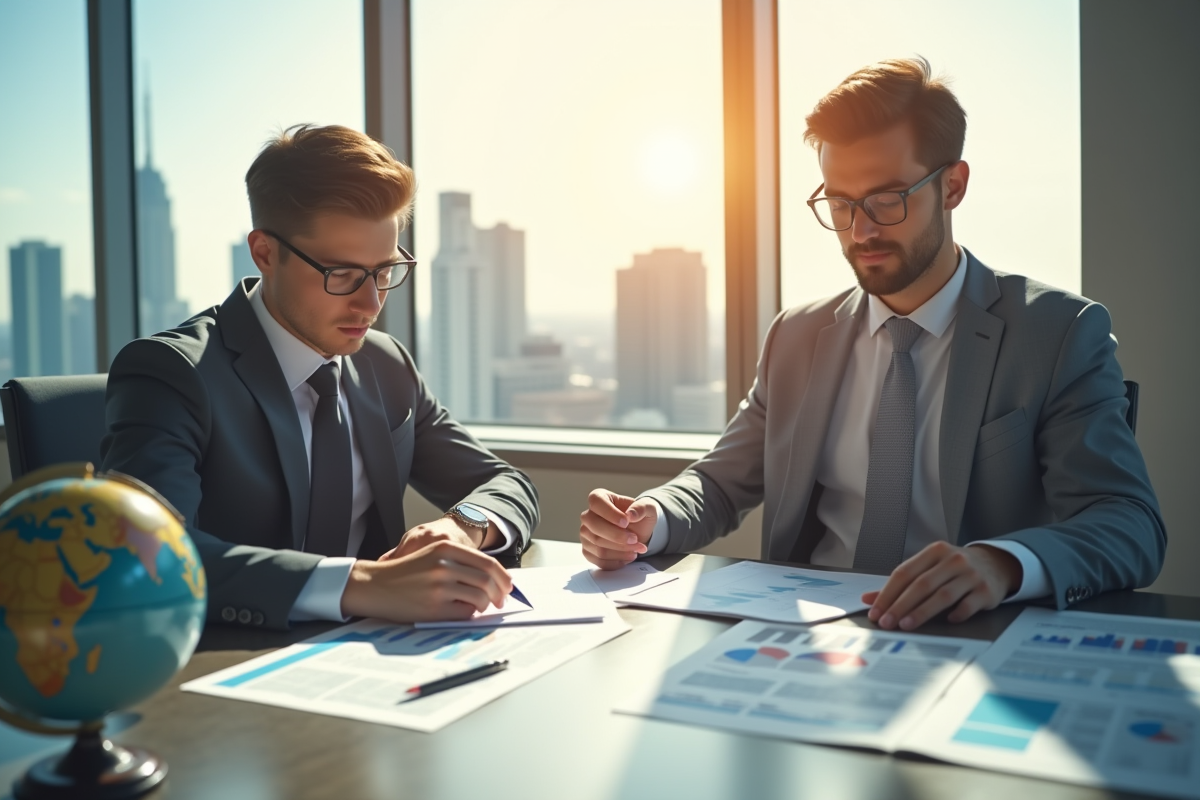 Jeune professionnel analysant des documents d